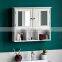 Bathroom Cabinet Double Door Wall Mounted Storage Shelf  White