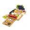 Multi-functional Bamboo Cheese Board and Knife Set Bamboo Charcuterie Platter & Serving Tray for Cheese,Wine, Crackers