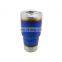 AUSO Customizable Logo  Universal Auto Parts Stainless Steel Baking Blue Double Wall Travel Car Water Cup