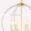Modern ball fixture frame candle lamp holder 6 light gold dining room bedroom pendant lamp