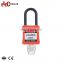 High Security Short Nylon Shackle Insulation ABS Safety Padlock