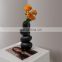 Nordic Vases Decor Ins Creative Black Blue Egg Vaso Di Fiori Con Viso Flower Ornament Ceramic Vase For Home Decor