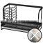 Stainless Steel Sink Caddy Kitchen Counter Sink Organizer with Drain Pan Dishcloth Hanging Rack Sponge Holder