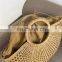 Half Moon Straw Round Handles Bag Seagrass Handbag 100% Nature Straw Woven Tote Bag