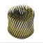 1 1 4 Yellow Iron metal Screw Wire Coil roofing Nail for Wooden Pallet