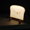 Lindo farolito nocturno en forma de pan tostado de dibujos animados, lámpara LED, soporte para teléfono móvil, luz de atmósfera de silicona USB para el dormitorio y la mesita de noche, regalos de cumplea?os