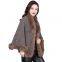 2025 new coat cloak imitation fur knitted shawl coat plush outside to wear