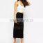 2015 Fashion Sexy Pencil Skirt With Sheer Inserts for women