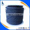 navy blue twist pp polyester 3 strand mooring rope cord for boat