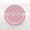 7" Baby Blue Light Blue Dots Round Small Paper Plates