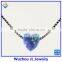 2015 New Product Synthetic Heart Opal Pendant With 925 Sterling Silver Chain Necklace