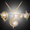 Romantic Simulated Pearl Crystal Necklace Earrings Sets Women Fashion Jewelry Sets for Party