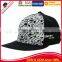 china wholesale embroidery floral print snapback cap