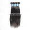 Factory Wholesale Unprocessed Brazilian Human Hair Extension, Remy Straight Natural Black Hair Weaving