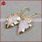 Wholesale natural amethyst rose quartz arrowhead earrings new gold model earrings