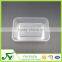 Disposable 500ml white plastic food container with lid