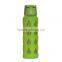 480ml 700ml fancy water glass bottle with silicone sleeve;glass water bottle