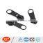 fancy wholesale thumb puller black paint autolock metal zipper slider