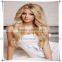 Qingdao best selling peruca lace front wig, peruca hair wig with blonde color