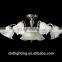 Industrial Die-casting Aluminum Chandelier ceiling lamp with white flower shape glass