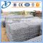 Galvanized hexagonal wire netting gabion box, the stone cage nets for perimeter security and defence walls