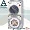 IP66 SAA Industrial Waterproof electrical Surface mount custom Switched socket outlets