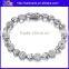 Fashion 925 Sterling Silver Diamond Heart Shaped Tennis Bracelet Heart Bracelet