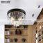 Small Glass Ceiling Light Round Black Ceiling Light Fixture MD83044