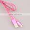 Guangzhou Wholesale Nylon Cover Flat Micro Mobile Phone USB Cable