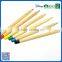 New design raw wood color pencils with dipped top