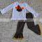 cute turkey embroidery newborn girls thanksgiving outfits