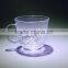 310ml high quality beautiful creative frosting rose drinking glass cup with handle