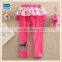 2-6y (f5505) Beautiful children girls legging pants new winter flower kids leggings with skirt