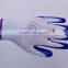 13g white nylon blue Nitrile coated Gloves