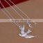 wholesale 2014 fashion women pigeon pendant jewelry 925 sterling silver chain