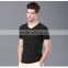 Black gray white tshirt organic cotton t shirt wholesale button collar t-shirt