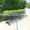 Powder coated steel outdoor bench seating metal garden bench