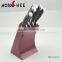 Red stainless steel knife block