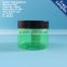 150ml 5oz green clear PET plastic empty bath salt jar container for solan