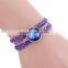 2016 Marilyn Monroe picture charm bronze color infinity cute charm leather glass cabochon bracelet
