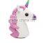 Customized Silicon Unicorn Shaped 2600mah Carton Power Bank Mobile Phone Charger Factory Wholesale