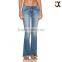 fashion brand wholesale knee ripped frayed women hot jeans JXC00171