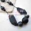 black rectangular faceted silicone teething beads necklace safety teething baby necklace breakaway claspsstatement necklaceTN066