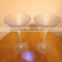 2 frosted martini glass France vodka glasses