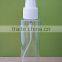Personal care industrial use 60ml 100ml 120ml PET plastic bottle with spray pump