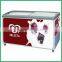 curved glass/flat glass door chest freezer ice cream freezer commercial display showcase