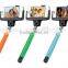 2016 popular fashion selfie stick for mobile phone D09 wireless monopod selfie stick with mirror