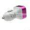 plastic material promotional gift dual USB car charger