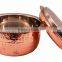 Steel Copper Casserole 1200 ML - Dish Serving - Home Restaurant Hotel Tableware