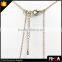 Crystal Pendant Simile 2 Layered Gold Body Chain